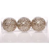 Bombki - Bombka styropianowa 8 cm złota 3 szt. - miniaturka - grafika 1