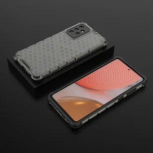 Honeycomb etui pancerny pokrowiec z żelową ramką Samsung Galaxy A72 4G czarny - Etui i futerały do telefonów - miniaturka - grafika 13