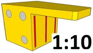 Inne urządzenia pomiarowe - Szablon połączenia jaskółczy ogon DOVETAIL JIG - 1:10 - miniaturka - grafika 1