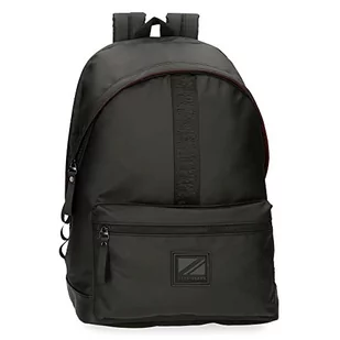 Pepe Jeans Hoxton Plecak na Laptop Podwójna Przegroda 15,6" Czarny 31x44x15 cm poliester i PU, Wielobarwny (Wielobarwny), Talla única, dwukomorowy plecak na laptopa - Torby na laptopy - miniaturka - grafika 1