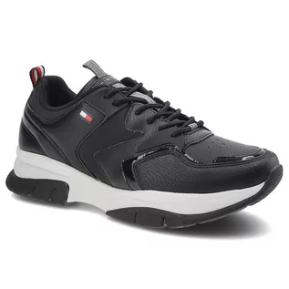 Sneakersy damskie - Tommy Hilfiger, Sneakersy, T3A4-31177-0518999 Black 999, rozmiar 37 - grafika 1