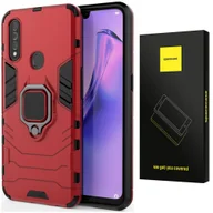 Etui i futerały do telefonów - Etui Pancerne Spacecase X-Ring Uchwyt Magnetyczny Uchwyt Ring Case Obudowa Plecki Oppo A31 Czerwony - miniaturka - grafika 1