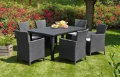 Meble ogrodowe - Komplet ogrodowy TOSCANA 6+1 Graphite - miniaturka - grafika 1