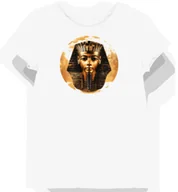 Koszulki i topy damskie - Koszulka damska biała z nadrukiem złotej maski faraona XL - miniaturka - grafika 1