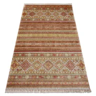 Dywany - Dywan HERIZ A0986B Orientalny beż / bordo - z bambusowej przędzy, ekskluzywny, stylowy beżowy 170x240 cm - miniaturka - grafika 1