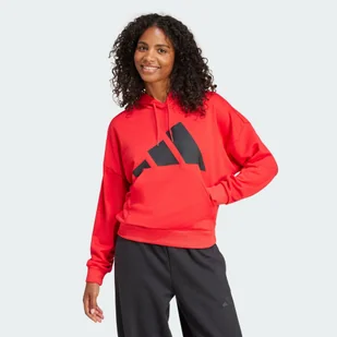 Bluza z kapturem Essentials Big Logo French Terry Loose - Bluzy sportowe damskie - miniaturka - grafika 1