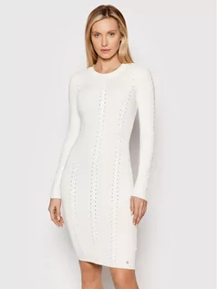 Sukienki - Guess Sukienka dzianinowa W1RK02 Z17X4 Biały Slim Fit - grafika 1
