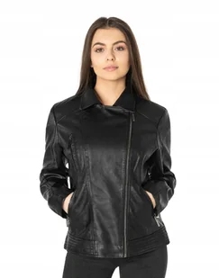 Kurtka Ramoneska Damska Krótka Motor Skóra 273 4XL - Moda i Uroda OUTLET - miniaturka - grafika 1