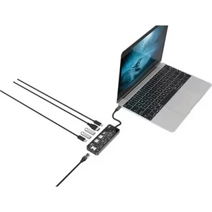 Adapter wieloportowy ISY IAD-1024-2 5w1 USB-C - 2x USB-A/HDMI/2x USB-C/RJ-45 - Stacje dokujące i replikatory portów - miniaturka - grafika 2