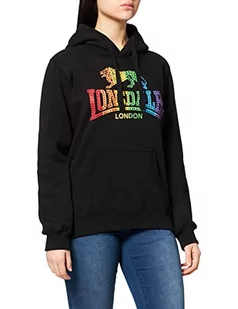 Lonsdale Męska bluza z kapturem Ramelton, czarny/tęczowy, XXL - Bluzy męskie - miniaturka - grafika 1