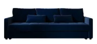 Sofy i kanapy - Granatowa welurowa sofa rozkładana L1-W32 - miniaturka - grafika 1
