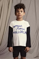 Bluzki dla dziewczynek - Mini Rodini longsleeve dziecięcy Mallorca kolor biały z nadrukiem - miniaturka - grafika 1