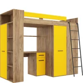 Łóżka dla dzieci i młodzieży - Łóżko Piętrowe Verana Prawe Craft Złoty / Żółty MebloCross Żółty, Craft Złoty - miniaturka - grafika 1