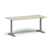 Stoły i stoliki do biura - Stół z regulacją wysokości, elektryczny, 675-1325 mm, blat 1800x800 mm, podstawa szara, grafit - miniaturka - grafika 1