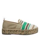 Espadryle damskie - Marc O'Polo Shoes Espadryle w kolorze beżowym ze wzorem - miniaturka - grafika 1