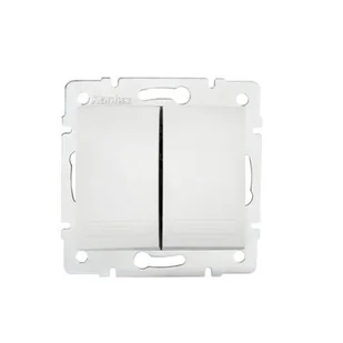 Kanlux Łącznik dwugrupowy świecznikowy DOMO 01-1010-202 bi 24711 - Wyłączniki światła i elektryczne - miniaturka - grafika 1