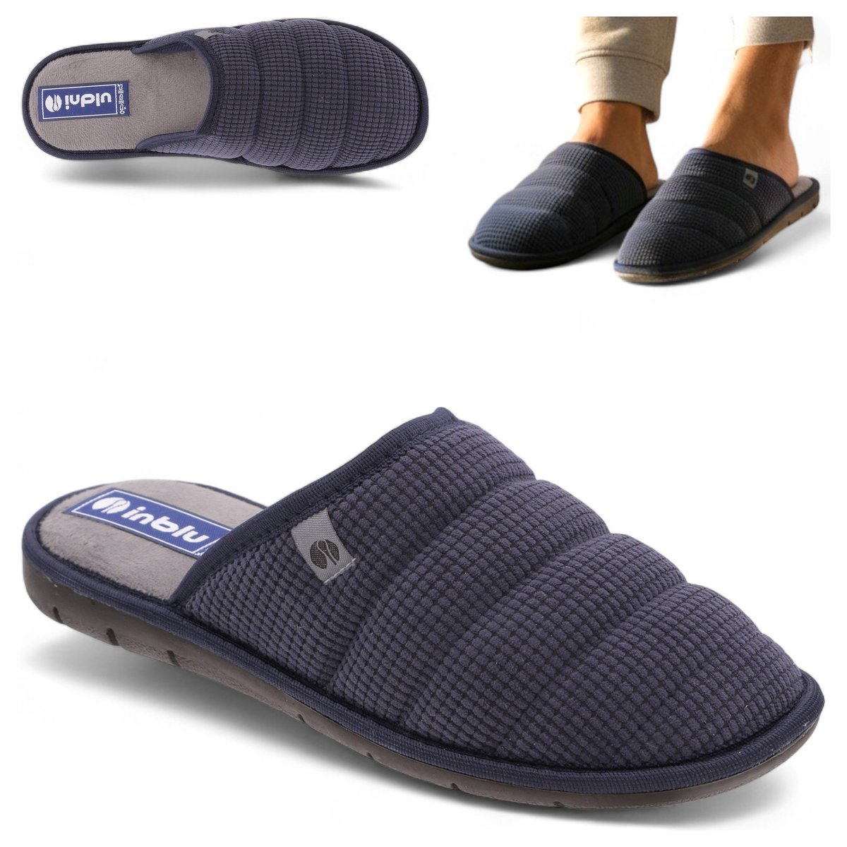 Kapcie Domowe Ciepłe Męskie Klapki Lekkie Wygodne Laczki Inblu 43