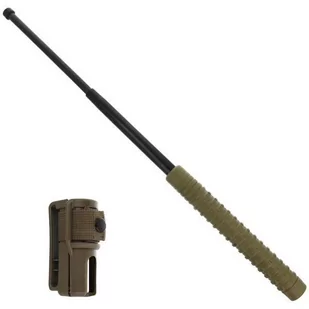ESP - Hartowana pałka teleskopowa z kaburą - 21''- Rękojeść Extra Grip - Khaki / Czarny - EXB-21H BLK KHAKI BH-02 - Pałki obronne - miniaturka - grafika 1