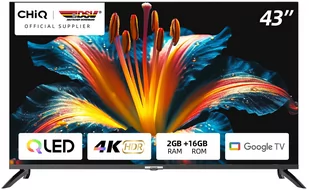 Telewizor CHiQ U43QM8E 43" QLED 4K UHD Google TV - Telewizory - miniaturka - grafika 1