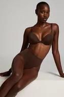Biustonosze - Hunkemöller Usztywniony biustonosz push-up z fiszbinami Smooth Brązowy - miniaturka - grafika 1