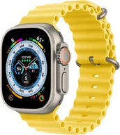 Akcesoria do smartwatchy - PASEK DO ZEGARKA APPLE WATCH 1/2/3/4/5/6/7/8/9/SE 38/40/41mm ŻÓŁTY SILIKON - miniaturka - grafika 1