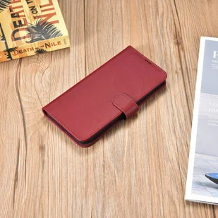 iCarer Haitang Leather Wallet Case skórzane etui do Samsung Galaxy S22+ (S22 Plus) portfel obudowa pokrowiec czerwony (AKSM05RD) - Etui i futerały do telefonów - miniaturka - grafika 11