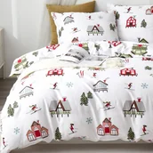 Pościel dla dzieci - POŚCIEL ŚWIĄTECZNA ZIMOWA DZIECIĘCA 160x200cm + 2 POSZEWKI 100% BAWEŁNA - miniaturka - grafika 1