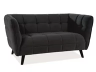 Sofy i kanapy - Signal Sofa CASTELLO VELVET 2 Bluvel 19 czarny CASTELLO2V19 - miniaturka - grafika 1