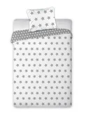 Pościel dla dzieci - Faro Pościel bawełniana 160x200 gwiazdki biała szara z jedną poszewką Young 001 młodzieżowa 23 - miniaturka - grafika 1