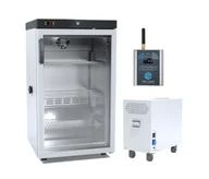 Urządzenia medyczne - Chłodziarka farmaceutyczna  przeszklona CHS-C A + zasilacz awaryjny do 6h + zestaw rejestrator temperatury z modułem GSM + czujnik temperatury - miniaturka - grafika 1