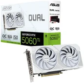 Karty graficzne - ASUS GeForce RTX 5060 Ti DUAL OC WHITE 16GB DLSS 4 DUAL-RTX5060TI-O16G-WHITE - miniaturka - grafika 1