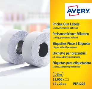 Avery Zweckform Etykiety cenowe w rolce trwałe białe 26mm x 12mm Zweckform PLP1226 - Etykiety samoprzylepne i bloki etykiet - miniaturka - grafika 1