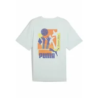 Koszulki sportowe męskie - Męska koszulka sportowa Graphics Summer PUMA Peaceful Blue - miniaturka - grafika 1
