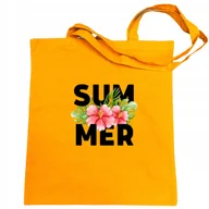 Torby i wózki na zakupy - Torba na zakupy wakacyjny nadruk LATO KWIATY - miniaturka - grafika 1