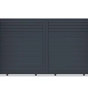 Bramy garażowe - Aluminiowa brama przesuwna 3,5 m CASANOOV CARPATIA 350C180 - miniaturka - grafika 1