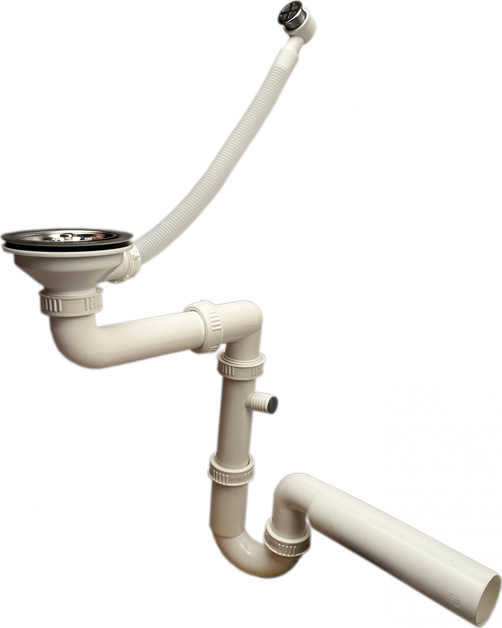 PREHNIT Syfon przyścienny do zlewu granitowego