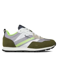 Buty dla chłopców - Sneakersy Pepe Jeans Foster Boy Print PBS30554 Zielony - miniaturka - grafika 1