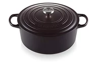 Naczynia żaroodporne - Le Creuset SIG 21177300000430 okrągła gęsiarka o średnicy 30 cm, kolor czarny 21177300000430 - miniaturka - grafika 1