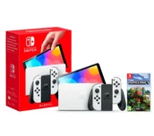 Konsole Nintendo - Nintendo Switch OLED Biały + Minecraft - miniaturka - grafika 1