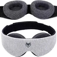 Ozdoby do włosów - Opaska na oczy do spania 3D PREMIUM ZACIEMNIAJĄCA ergonomiczna maska szara - miniaturka - grafika 1