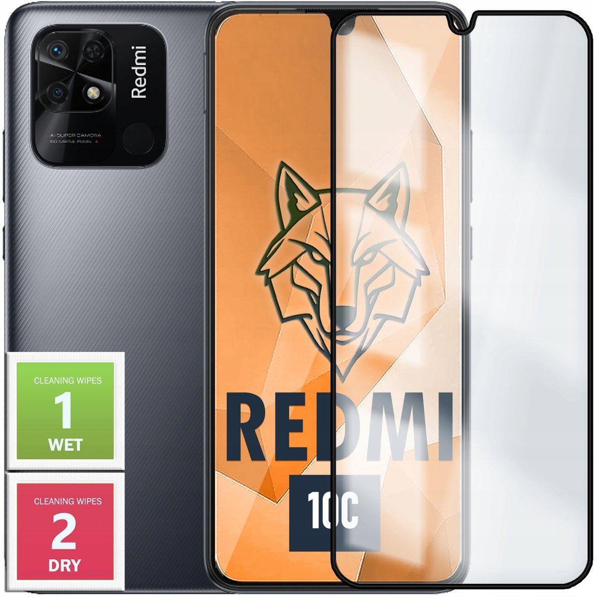 SZKŁO HARTOWANE DO XIAOMI REDMI 10C PEŁNE NA CAŁY EKRAN SZKIEŁKO 5D 9H