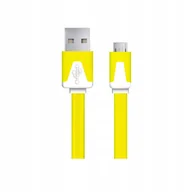 Kable komputerowe i do monitorów - EB182Y ESPERANZA KABEL MICRO USB 2.0 A-B M/M 1.8M PŁASKI ŻÓŁTY - miniaturka - grafika 1
