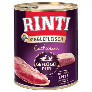 RINTI Singlefleisch Exclusive, 6 x 800 g - Exclusive, drób - Mokra karma dla psów - miniaturka - grafika 1