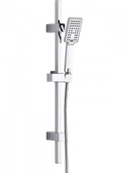 Zestawy prysznicowe - LAVEO NLQ 01AD KVADRATO Zestaw natryskowy na drążku Długość drążka: 700 mm Wymiar słuchawki: 110x65 mm Długość węża: 1500 mm Wykończenie: chrom - miniaturka - grafika 1