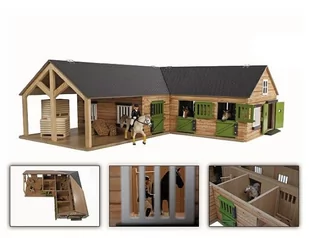 Hipo Stajnia dla koni 4 boxy Myjnia 68x77x27cm - Figurki dla dzieci - miniaturka - grafika 1