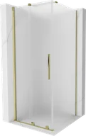 Kabiny prysznicowe - Mexen Velar kabina prysznicowa rozsuwana 110x110 cm, szron, złota - 871-110-110-31-50 - miniaturka - grafika 1
