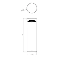 Lampy ogrodowe - Deko-Light Słupek oświetleniowy LED Faro, wysokość 60 cm, ciemnoszary, DALI, 3000 K - miniaturka - grafika 1