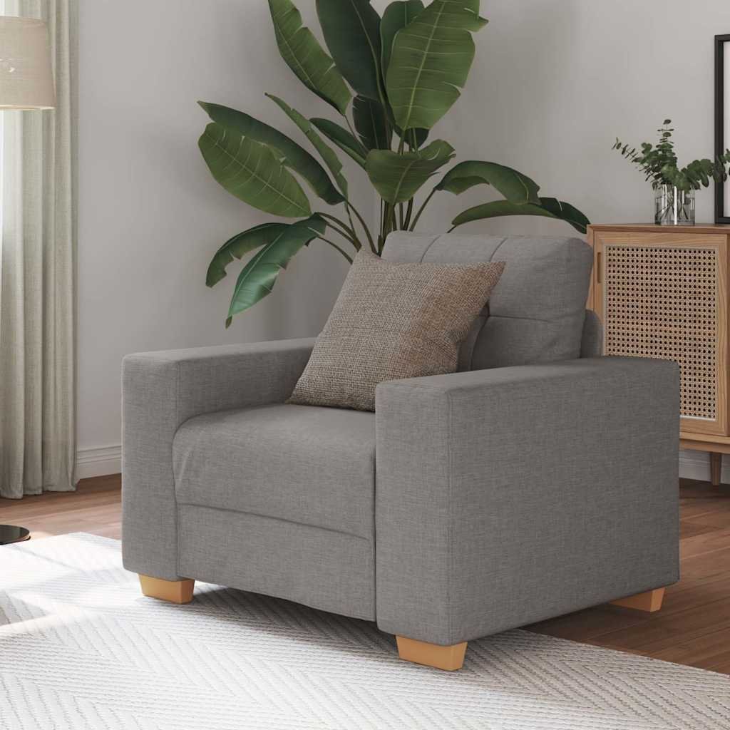 vidaXL Fotel, taupe, 59 cm, obity tkaniną