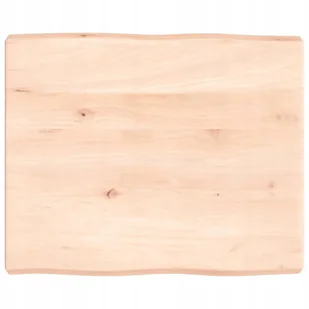 Blat stołu, 60x50x(2-6)cm, surowy, lity dąb natu - Blaty meblowe i parapety okienne - miniaturka - grafika 1