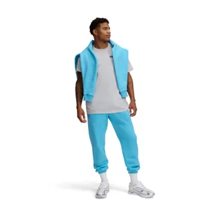Męskie spodnie dresowe Under Armour UA Essential Fleece Jogger - niebieskie - Spodnie męskie - miniaturka - grafika 1